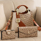 🌹 Stilfull tryckt axelremsväska i bucket-modell