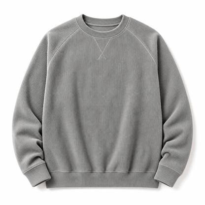 💦 Tröja, långärmad rundhalsad sweater i manchester för män