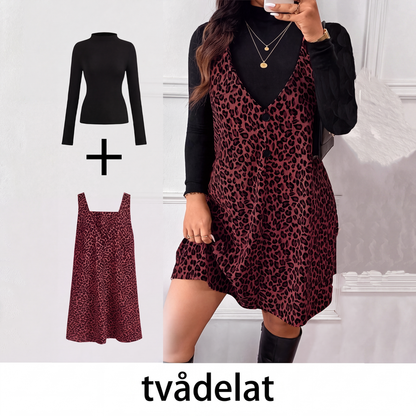 💋 Ett luftigt set i randigt leopardmönster