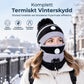 🌹 Varm stickad vintermössa för damer, med ansiktsskydd och halsvärmare