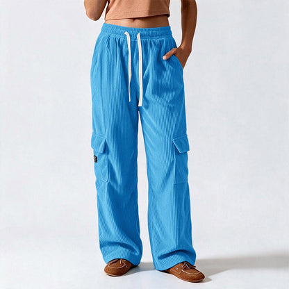 👖 Avslappnade retro-jeansbyxor i corduroy