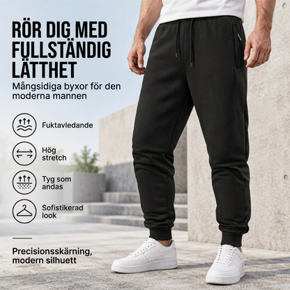 📢🎉50 % rabatt!!! 🛍️✨Varma joggingbyxor för herrar med fickor med dragkedja