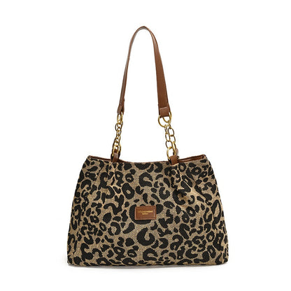 💗 Retro leopardmönstrad påse för kvinnor