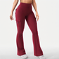 👖 Högmidjade, utsvängda yogajoggingbyxor för damer