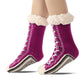 🦵 Extra tjocka, fluffiga golvsockor för damer