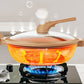 Hliněný wok s nepřilnavým povrchem a parním košem　