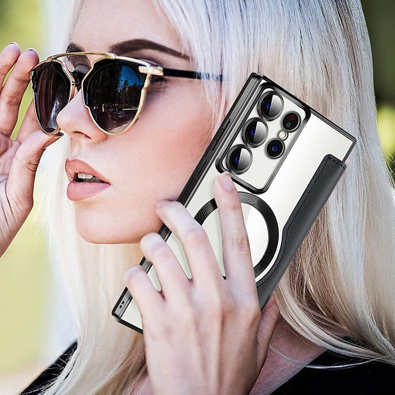 💖Nové horké pouzdro na telefon Samsung s koženou texturou a držákem karet💖Samsung
